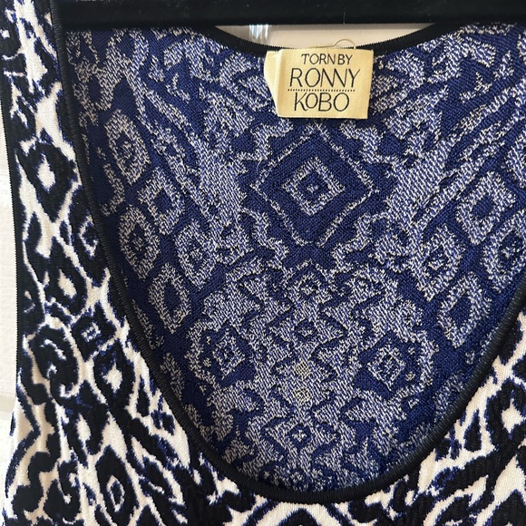 Blue Fun Patterned Dress - Picture 2 of 4